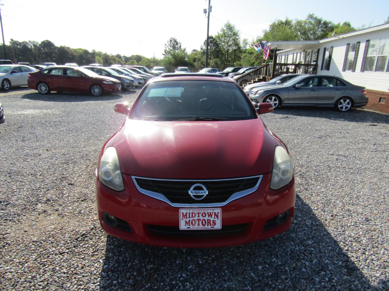 2012 Red /Tan Nissan Altima 2.5 S 6M/T Coupe (1N4AL2EP0CC) with an 2.5L L4 DOHC 16V engine, Automatic transmission, located at 15016 S Hwy 231, Midland City, AL, 36350, (334) 983-3001, 31.306210, -85.495277 - Photo #1